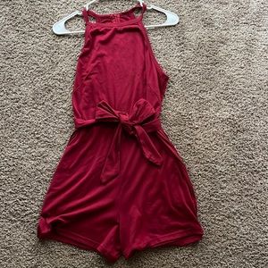 Size small red romper from Amazon!
